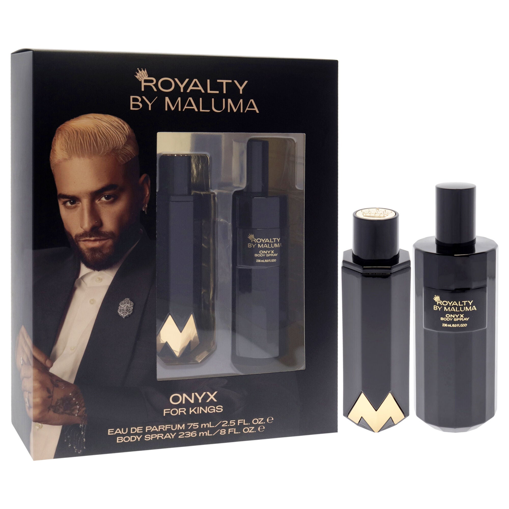 Onyx by Royalty By Maluma for Men - 2 Pc Gift Set 2.5oz EDP Spray, 8oz Body Spray, See Description, alternate image number 2