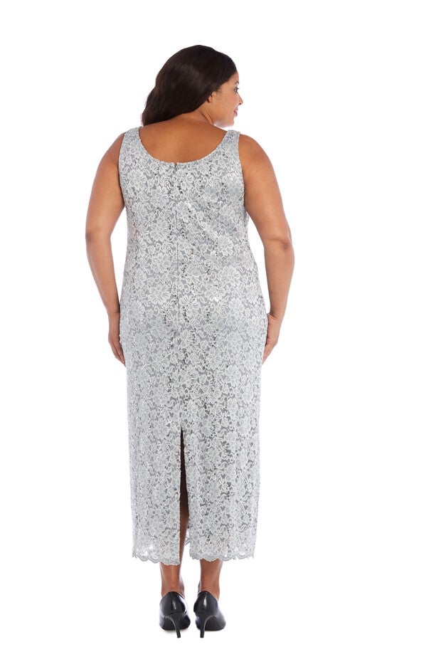 Lace Column Dress with Matching Lace Jacket, , alternate image number null