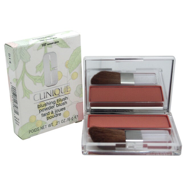 Blushing Blush Powder Blush - 107 Sunset Glow by Clinique for Women - 0.21 oz Blush, See Description, hi-res image number 0