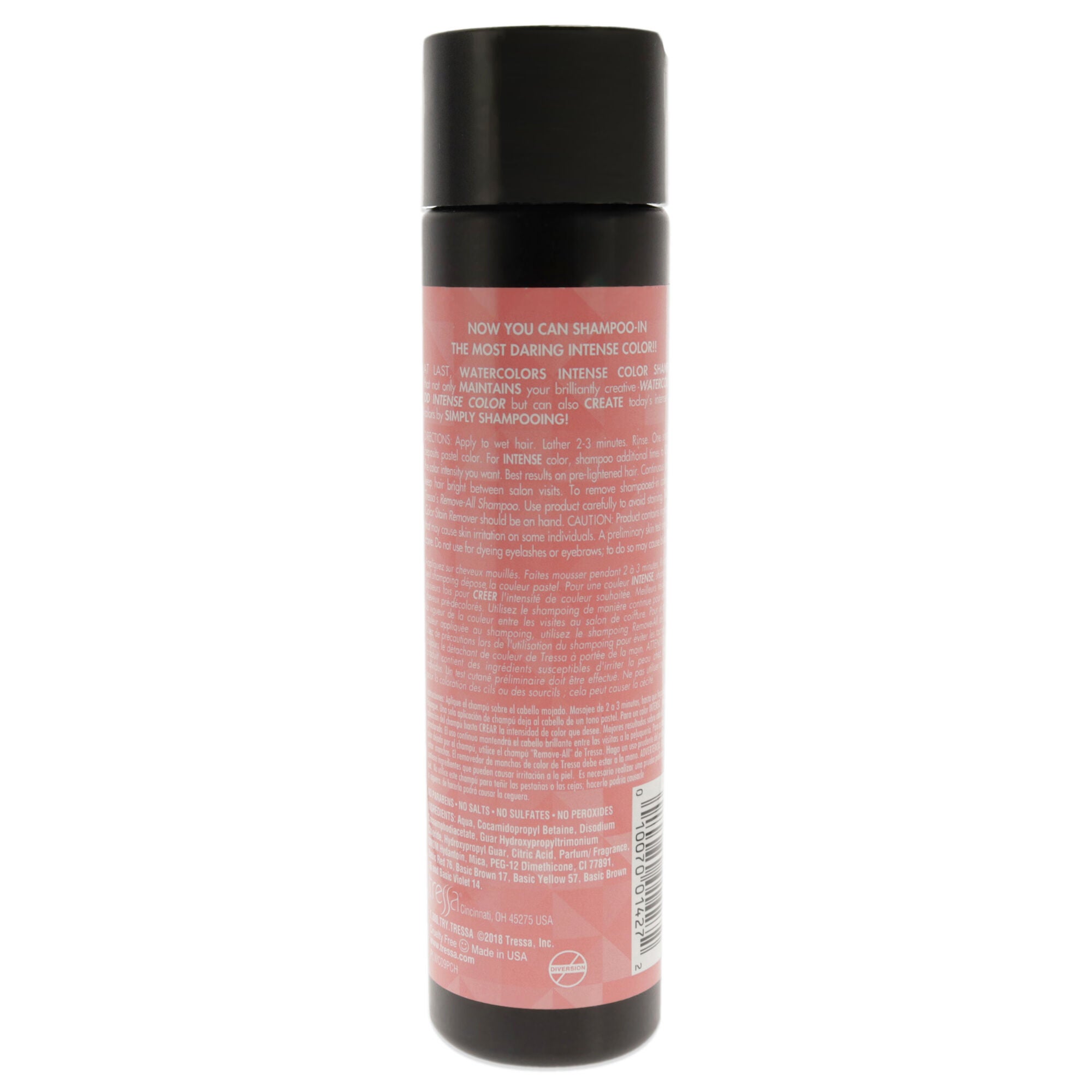 Watercolors Intense Shampoo - Peach by Tressa for Unisex - 8.5 oz Shampoo, See Description, alternate image number 1