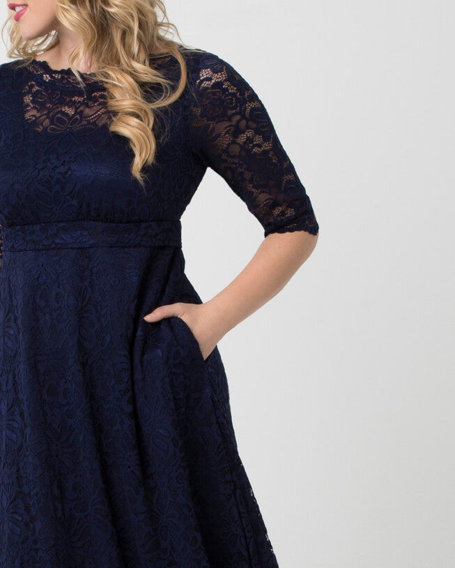 Leona Lace Gown, Nocturnal Navy, alternate image number null