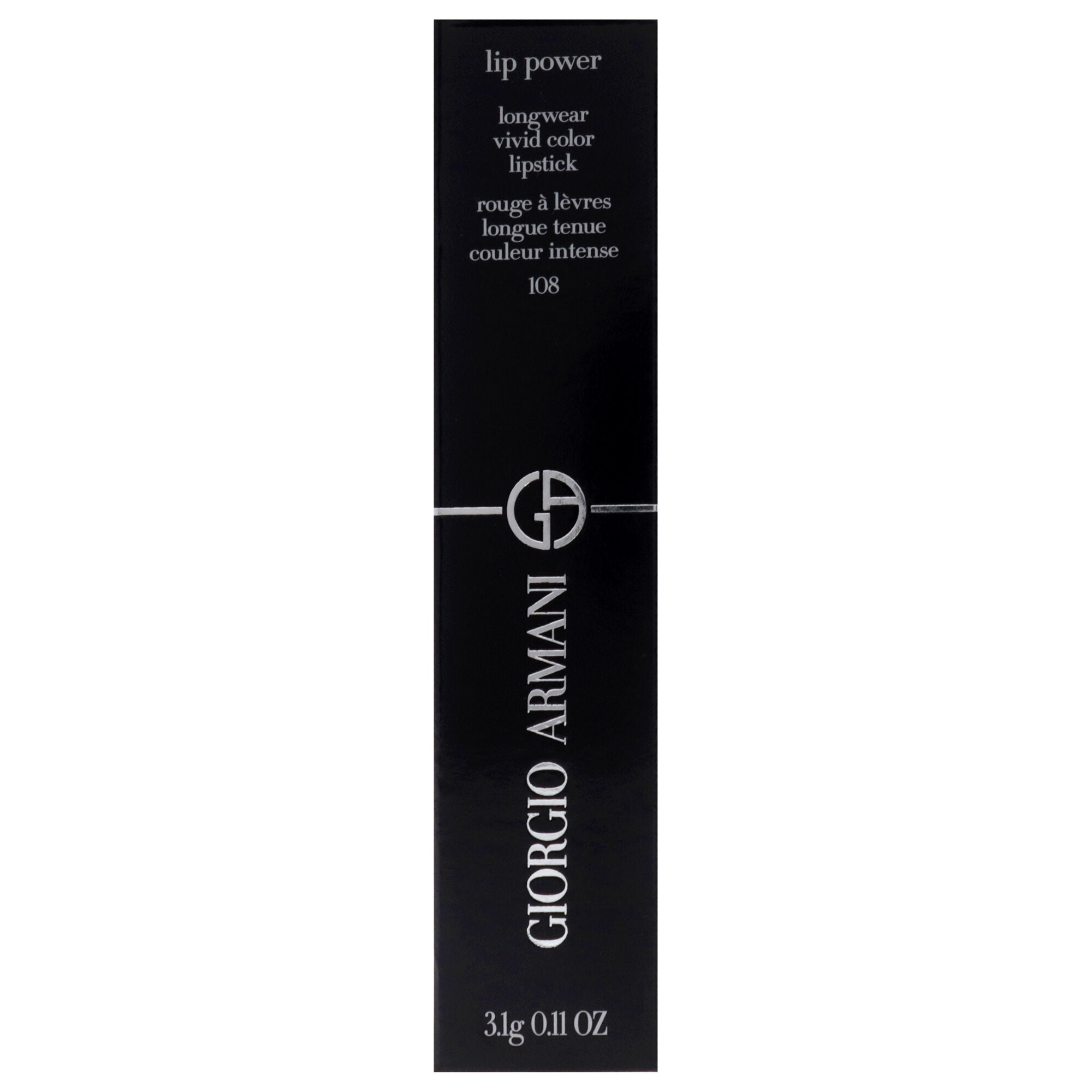 Lip Power Longwear Vivid Color Lipstick - 108 In Love by Giorgio Armani for Women - 0.11 oz Lipstick, Orange, alternate image number 3
