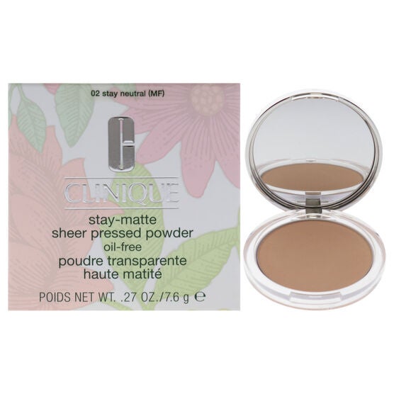 Stoffig mannetje Caroline Stay-Matte Sheer Pressed Powder - # 02 Stay Neutral (MF) - Dry Combination  To Oi by Clinique for Women - 0.27 oz Powder | Catherines