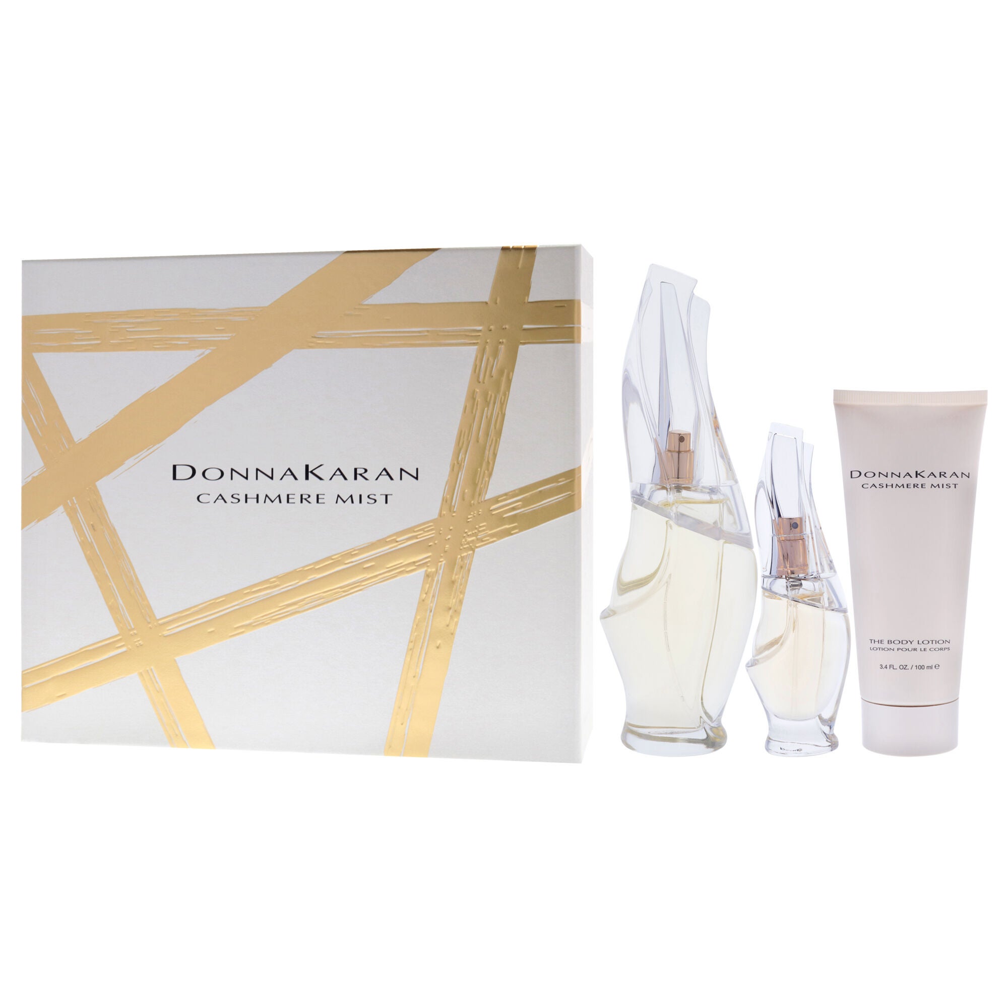 Cashmere Mist by Donna Karan for Women - 3 Pc Gift Set 3.4oz EDP Spray, 0.5oz EDP Spray, 3.4oz Body Lotion, Clear, alternate image number 3