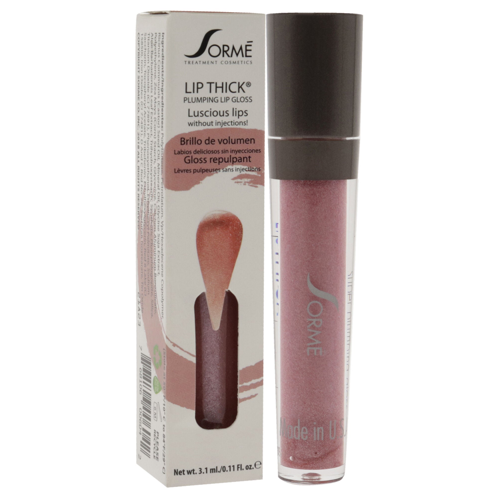Lip Thick Plumping Lip Gloss - 94 Dreamy by Sorme Cosmetics for Women - 0.11 oz Lip Gloss, See Description, alternate image number 1