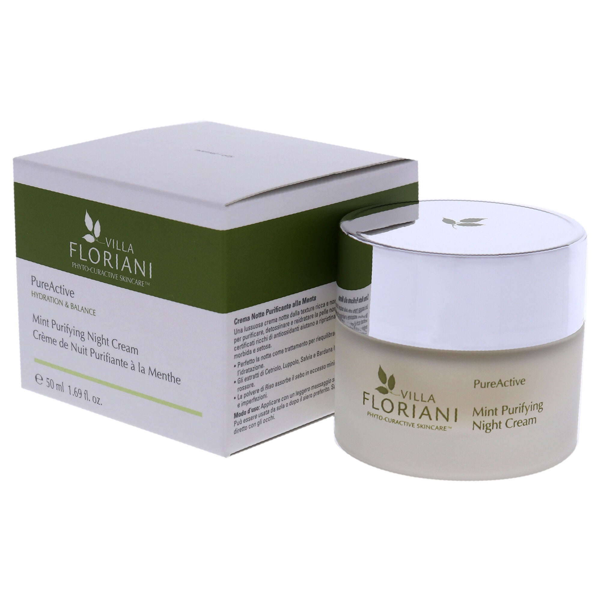 PureActive Purifying Night Cream - Mint by Villa Floriani for Unisex - 1.69 oz Cream, , alternate image number 7