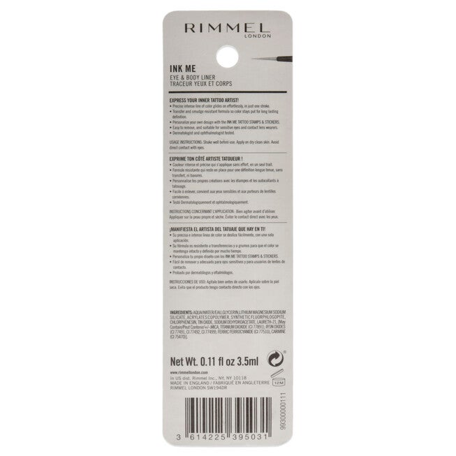 Ink Me Eyes and Body - 002 Gold by Rimmel London for Women - 0.11 oz Eyeliner, See Description, alternate image number 2