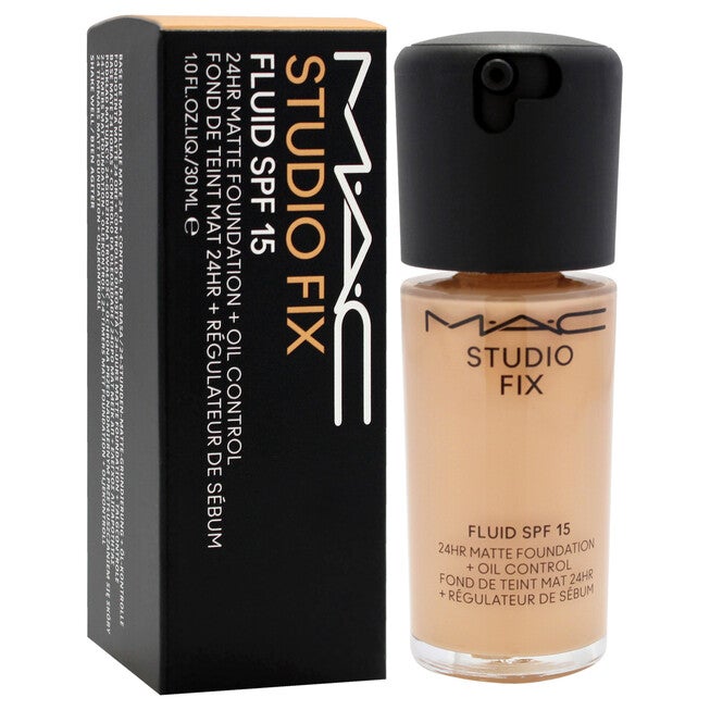 Studio Fix Fluid SPF 15 24Hr Matte Foundation Plus Oil Control - NC35 Light To Mediun Beige With Peachy Golden Undertone by MAC Women- 1 oz Foundation, NA, alternate image number null