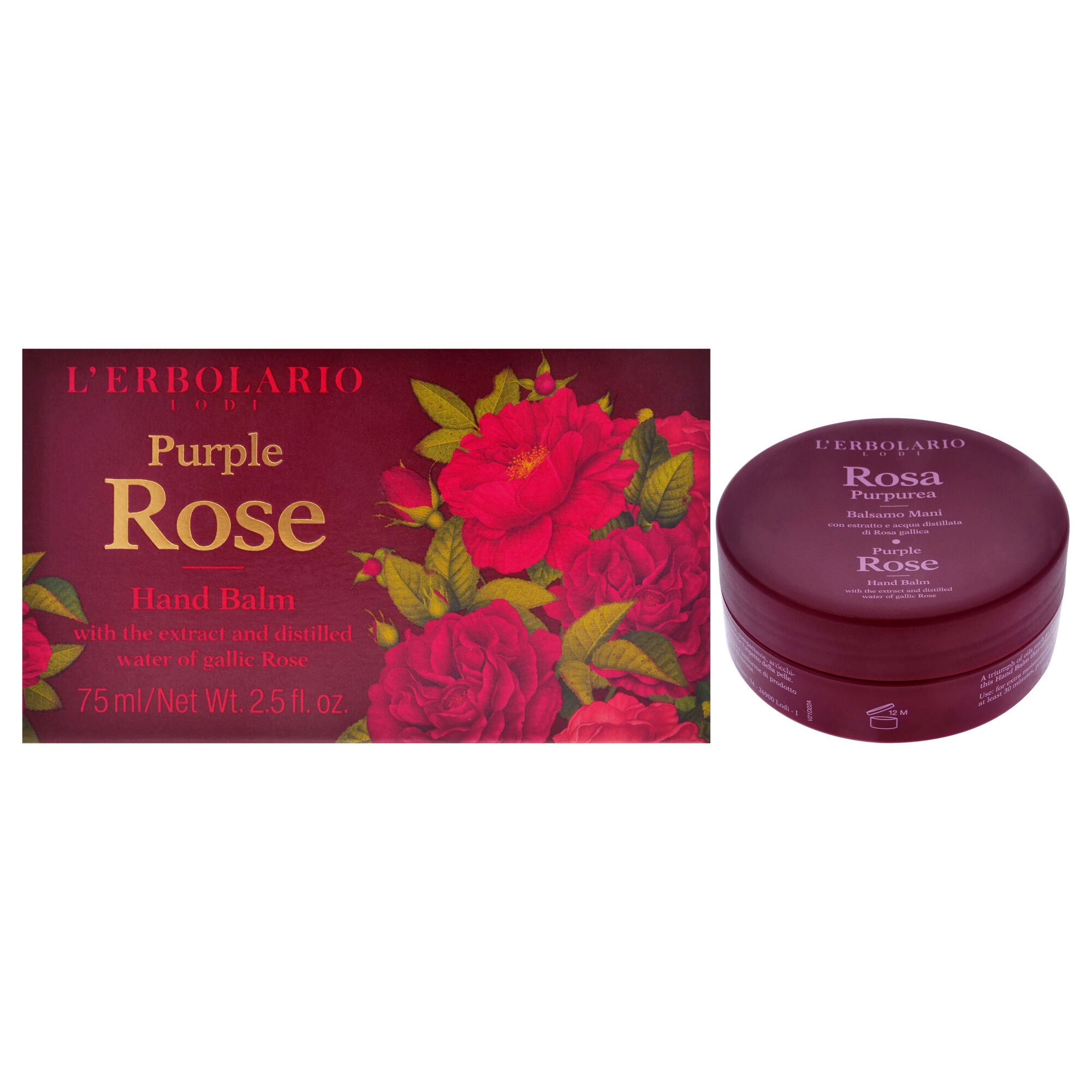 Hand Balm - Purple Rose by LErbolario for Women - 2.5 oz Balm, See Description, hi-res image number 0