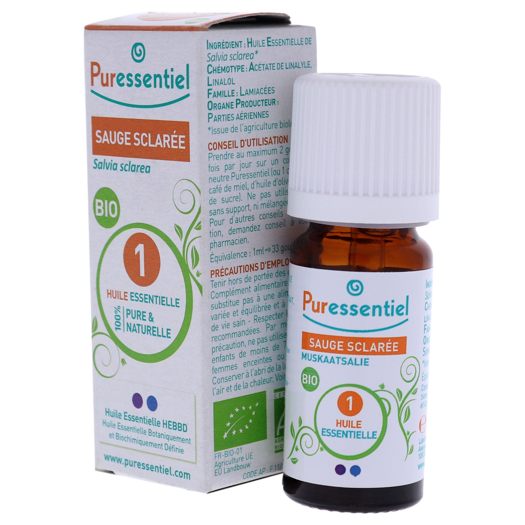 Organic Essential Oil - Sage Clary by Puressentiel for Unisex - 0.17 oz Oil, See Description, alternate image number 3