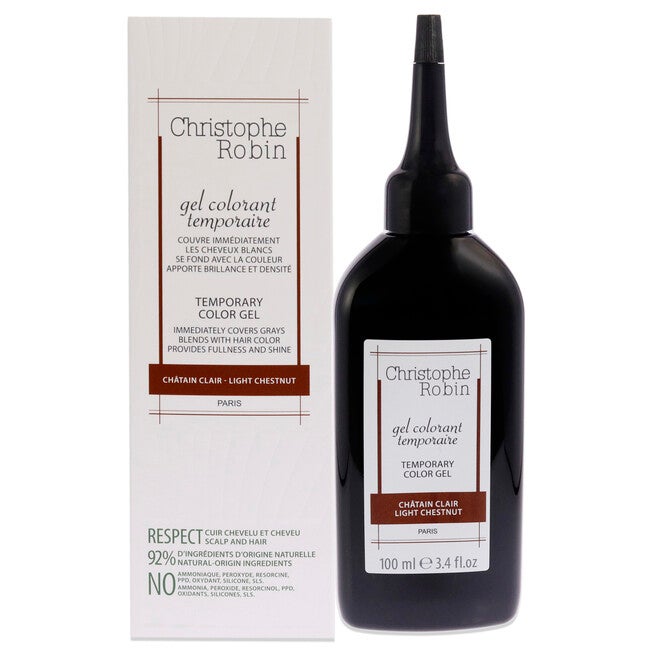 Temporary Color Gel - Light Chestnut by Christophe Robin for Men - 3.4 oz Hair Color, NA, hi-res image number null