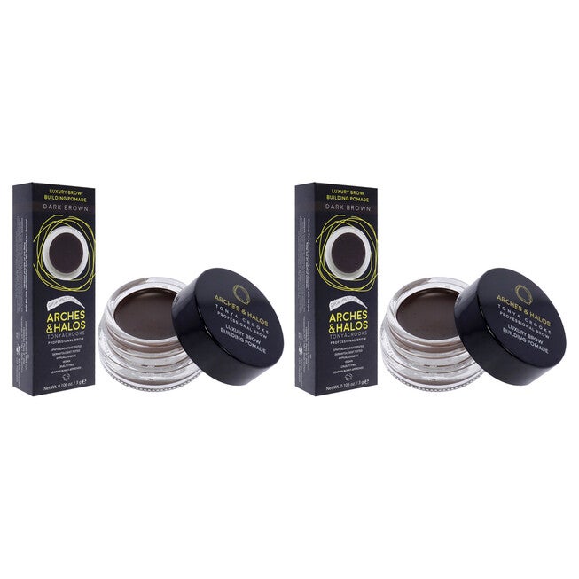 Luxury Brow Buiding Pomade - Dark Brown by Arches and Halos for Women - 0.106 oz Pomade - Pack of 2, NA, alternate image number null