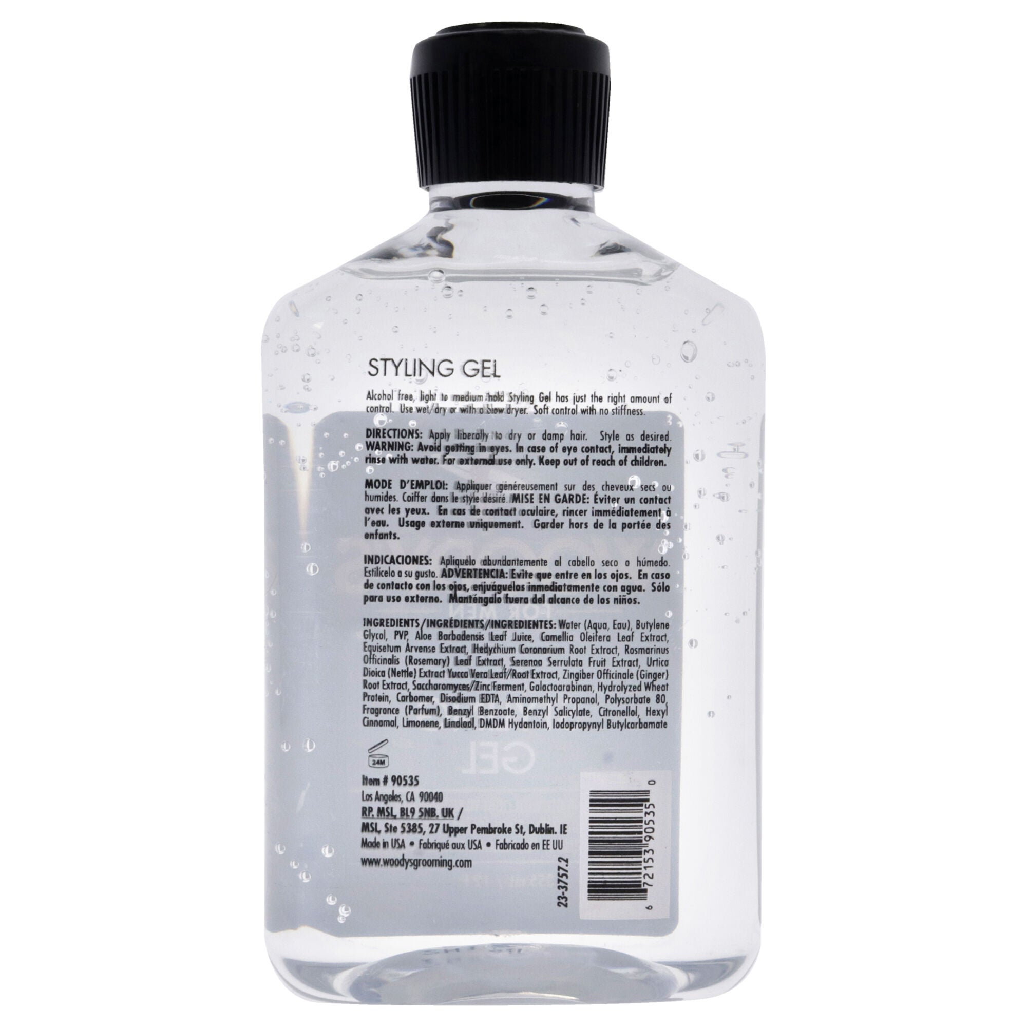 Styling Gel by Woodys for Men - 12 oz Gel, , alternate image number 3