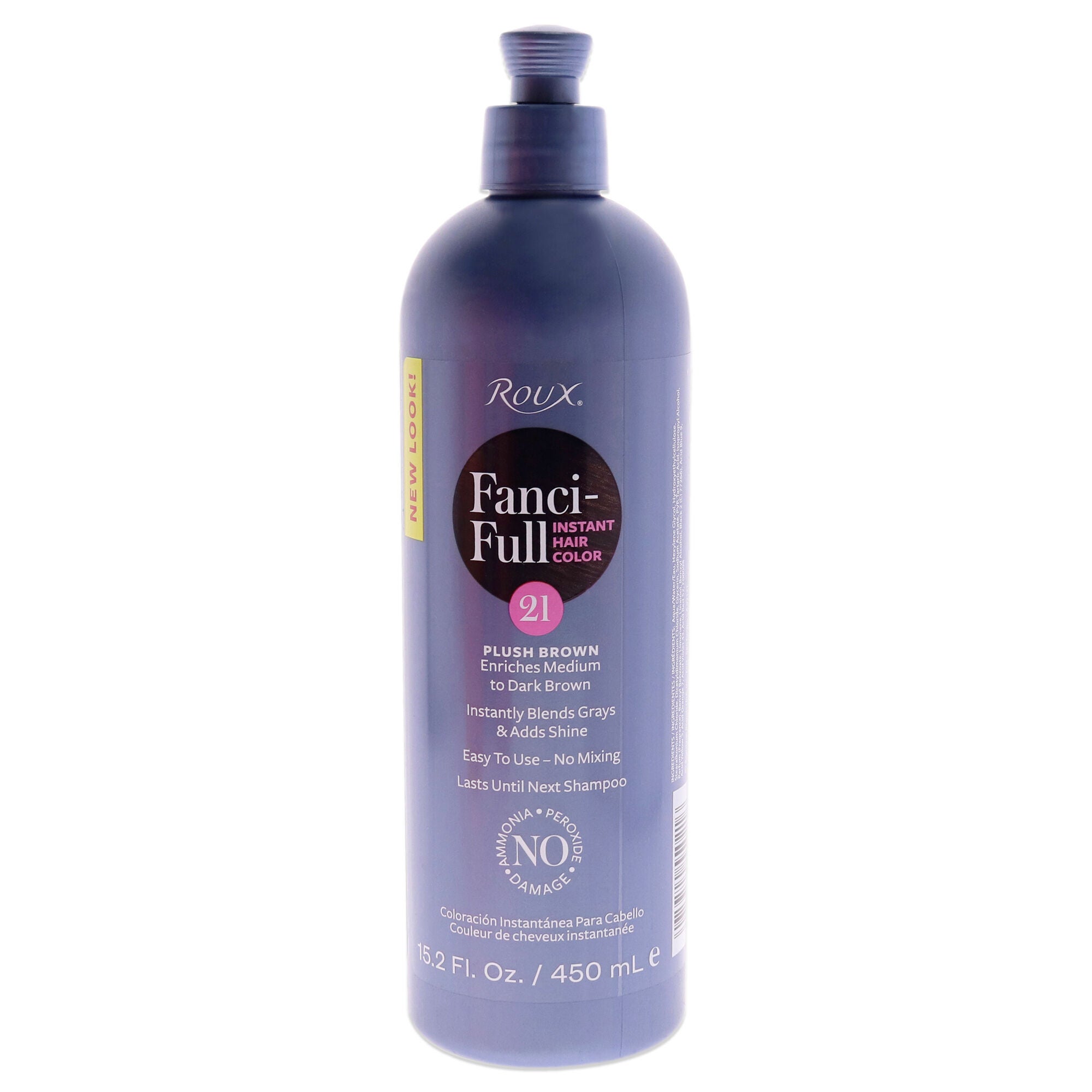 Fanci-Full Rinse Instant Hair Color - 21 Plush Brown by Roux for Unisex - 15.2 oz Hair Color, See Description, hi-res image number 0