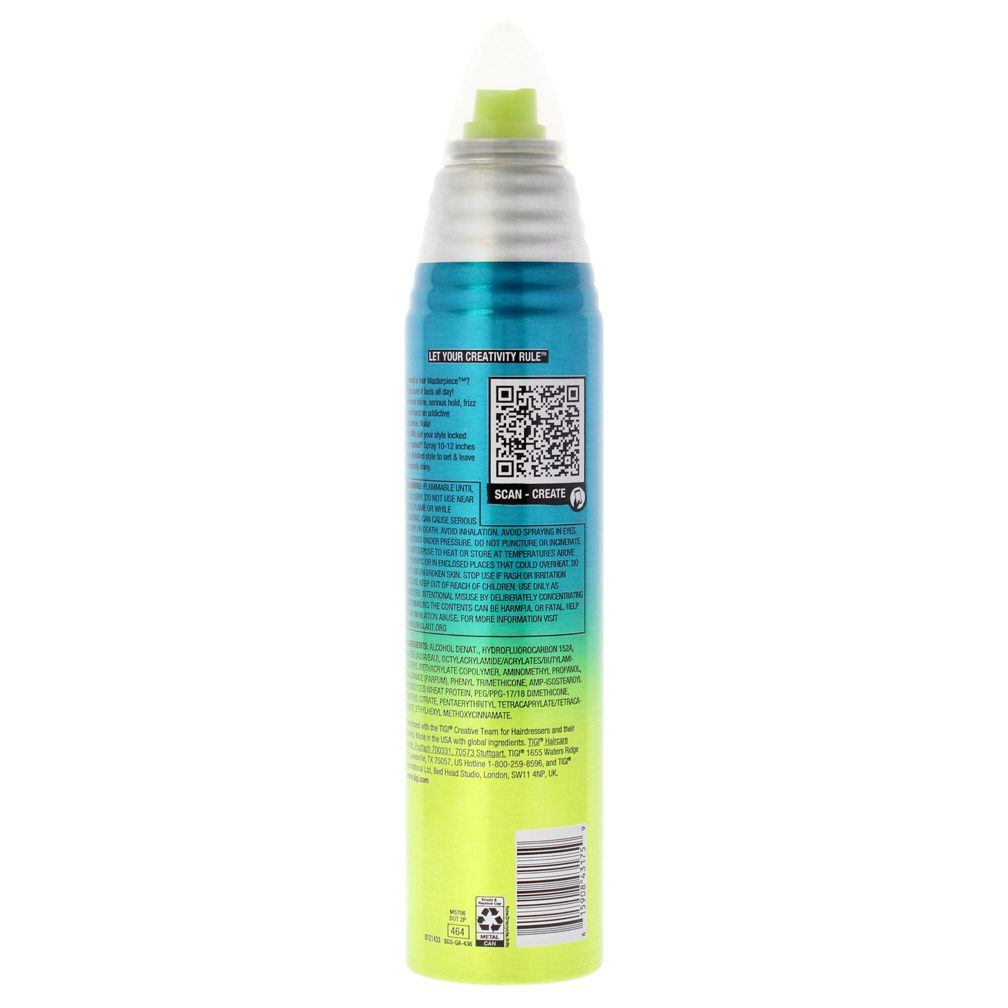 Bed Head Remix Master Piece Extra Strong Hold Hairspray by TIGI for Unisex - 10.3 oz Hair Spray, See Description, alternate image number 2
