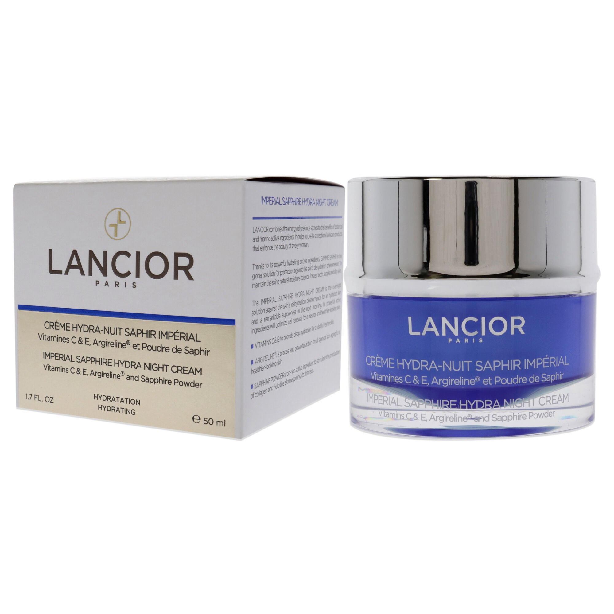 Imperial Sapphire Hydra Night Cream by Lancior for Unisex - 1.7 oz Cream, NA, alternate image number 3