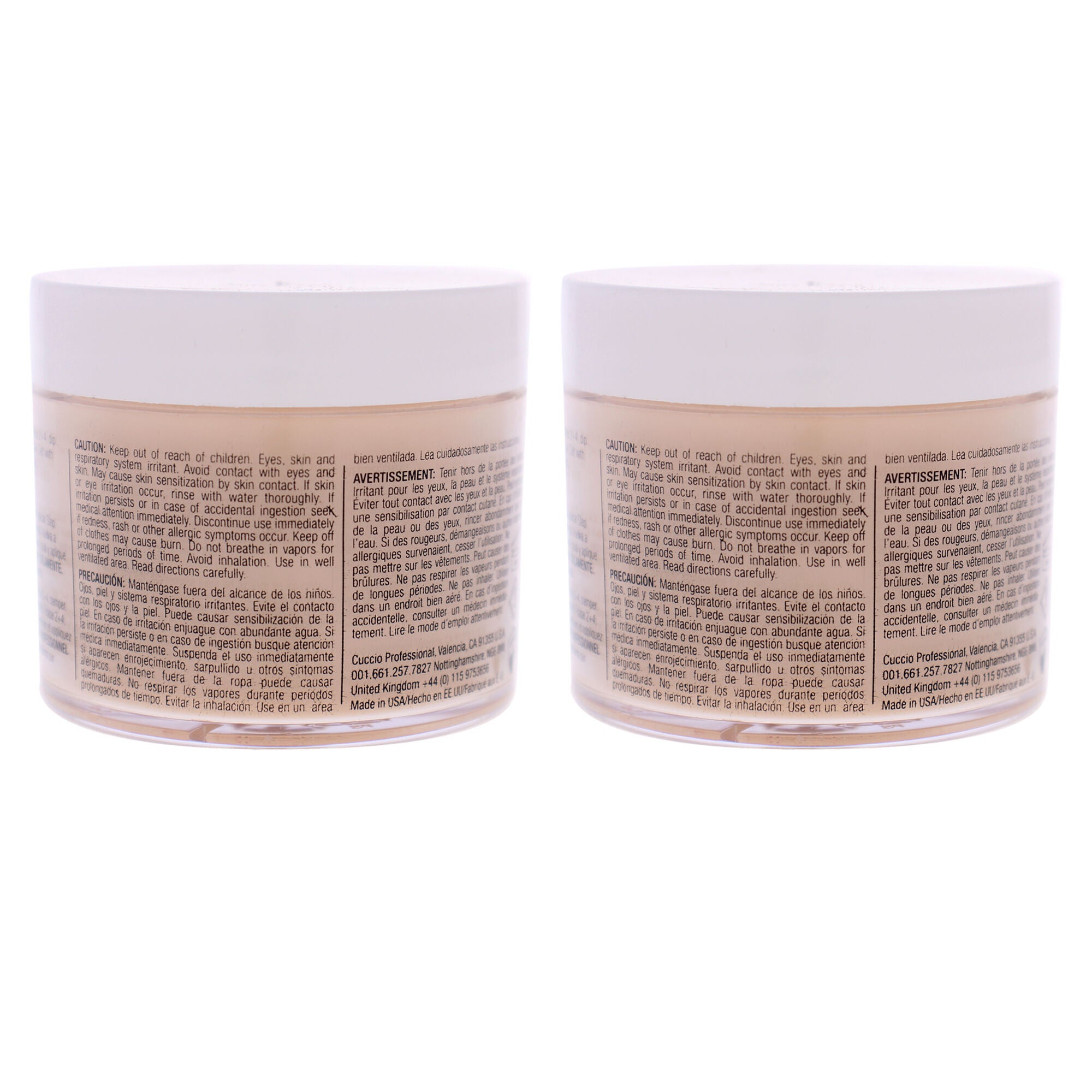 Pro Powder Polish Nail Colour Dip System - Flattering Peach by Cuccio Pro for Women - 0.5 oz Nail Powder - Pack of 2, See Description, alternate image number 1