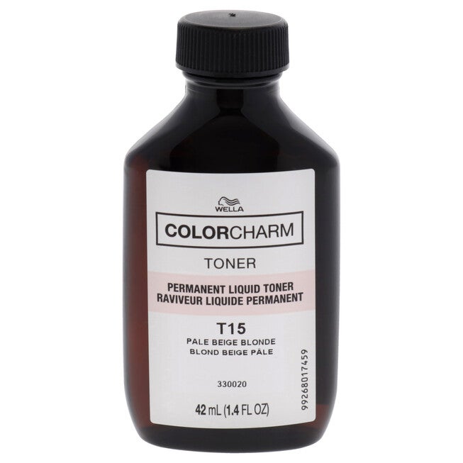Color Charm Permanent Toner - T15 Pale Beige Blonde by Wella for Unisex - 1.4 oz Toner, , alternate image number null