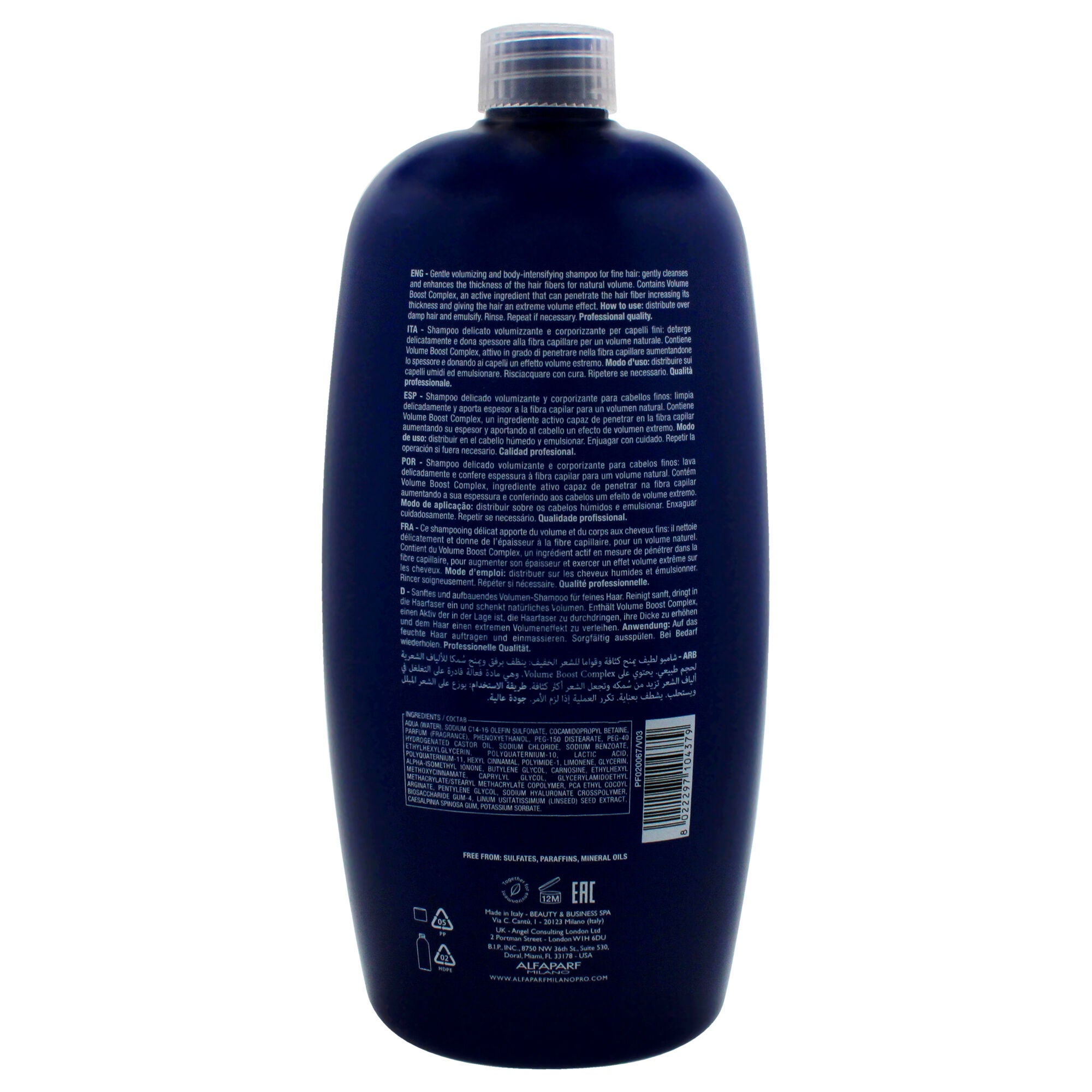 Semi Di Lino Volumizing Low Shampoo by Alfaparf Milano for Unisex - 33.8 oz Shampoo, See Description, alternate image number 1