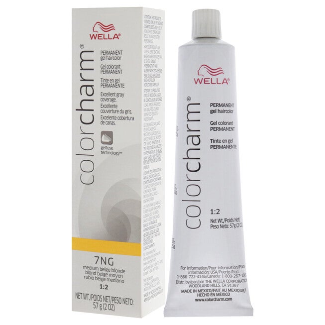 Color Charm Permanent Hair Color Gel - 7NG Medium Beige Blonde by Wella for Unisex - 2 oz Hair Color, NA, alternate image number null
