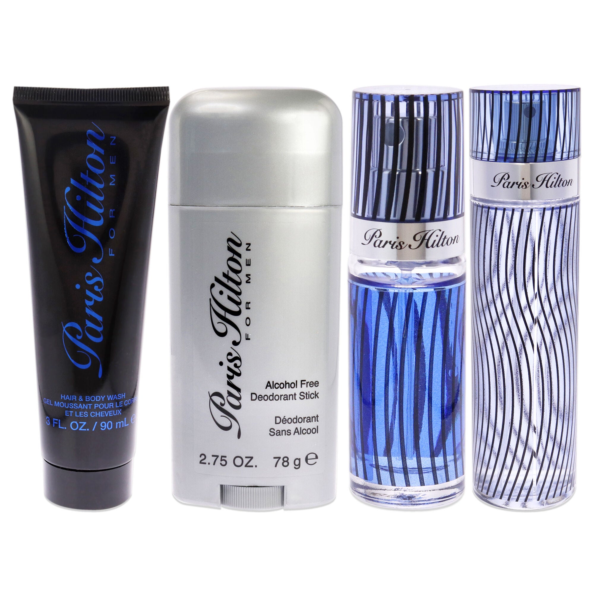 Paris Hilton by Paris Hilton for Men - 4 Pc Gift Set 3.4oz EDT Spray, 3oz Hair and Body Wash, 2.75oz Alcohol Free Deodorant Stick, 0.34oz EDT Spray, , alternate image number 6