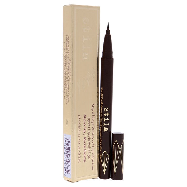 Stay All Day Waterproof Liquid Eye Liner - Micro Tip Dark Brown by Stila for Women - 0.016 oz Eyeliner, , alternate image number null