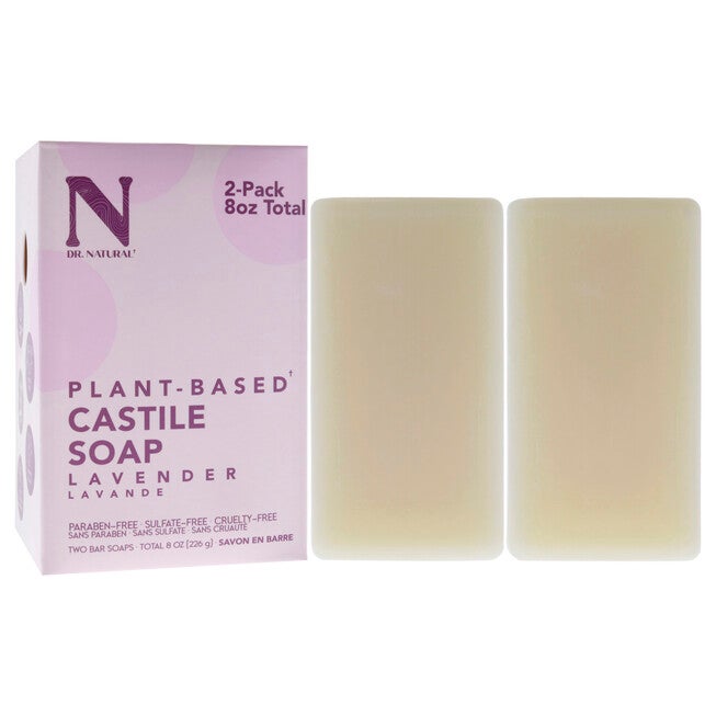 Castile Bar Soap - Lavender by Dr. Natural for Unisex - 2 x 8 oz Soap, NA, alternate image number null