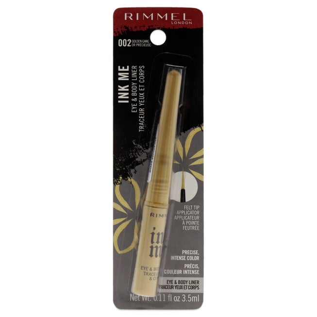 Ink Me Eyes and Body - 002 Gold by Rimmel London for Women - 0.11 oz Eyeliner, NA, hi-res image number null