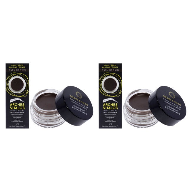 Luxury Brow Buiding Pomade - Dark Brown by Arches and Halos for Women - 0.106 oz Pomade - Pack of 2, NA, hi-res image number null