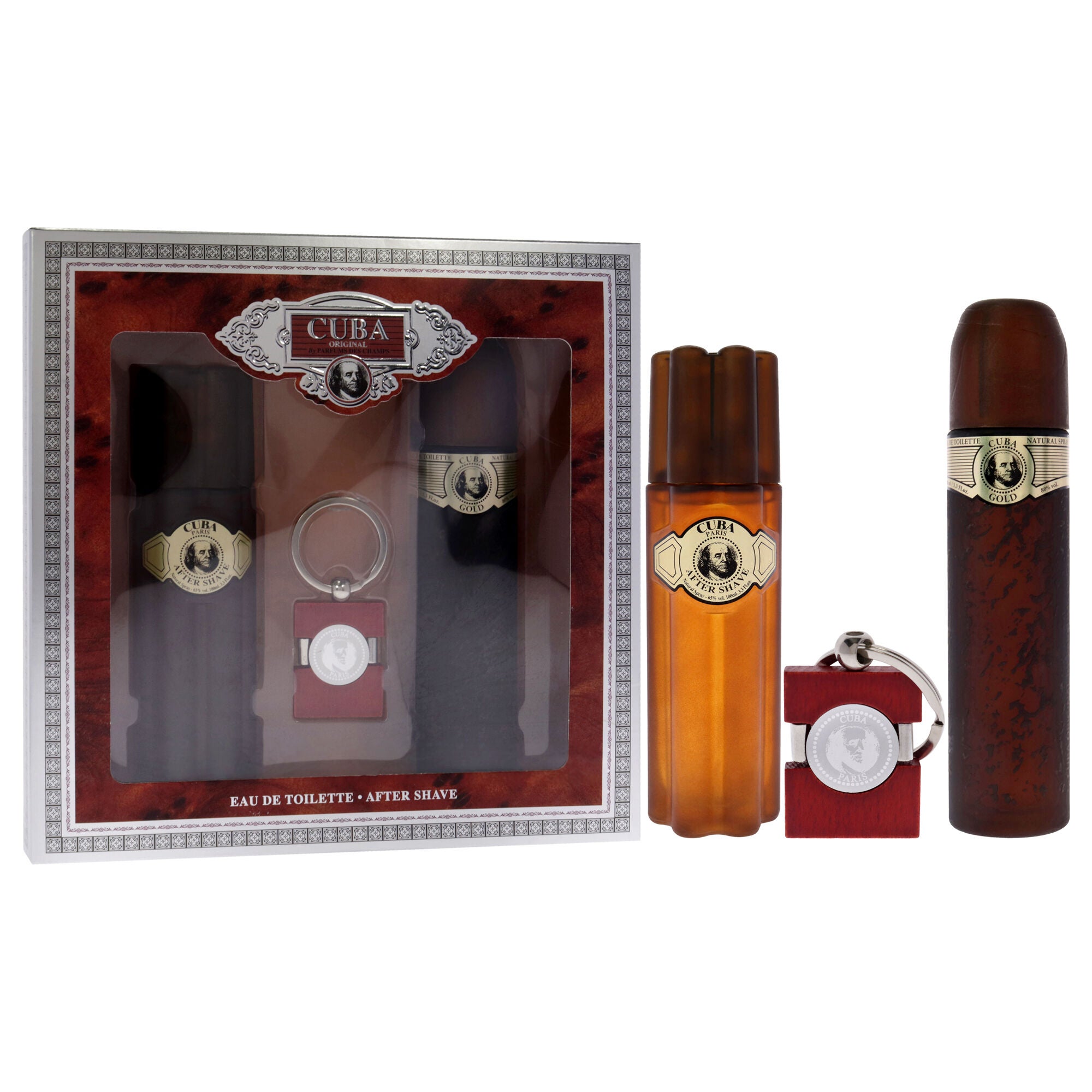 Cuba Gold by Cuba for Men - 3 Pc Gift Set 3.3oz EDT Spray, 3.3oz After Shave, Keychain, , alternate image number 7