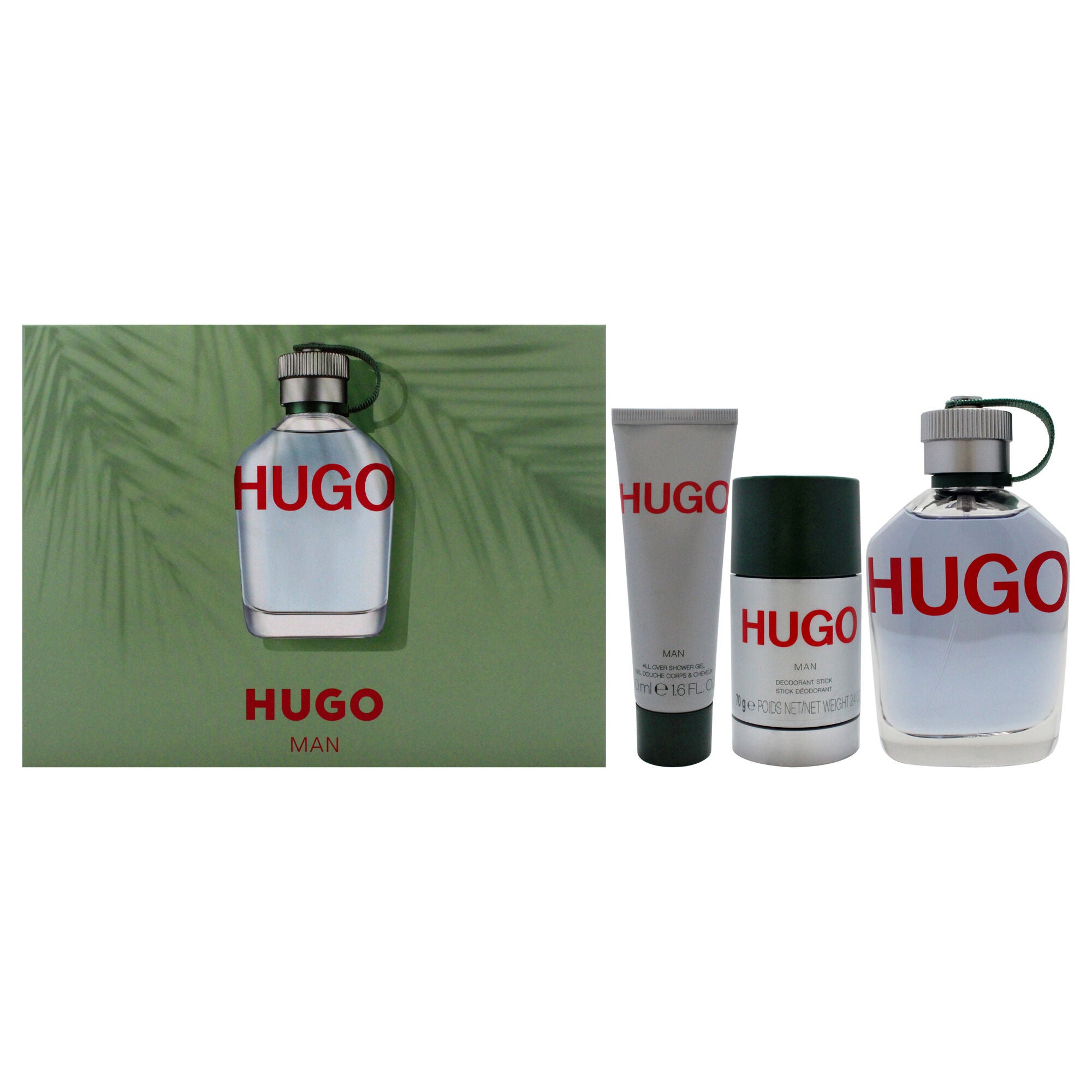 Hugo by Hugo Boss for Men - 3 Pc Gift Set 4.2oz EDT Spray, 2.4oz Deodorant Stick, 1.6oz Shower Gel, See Description, hi-res image number 0