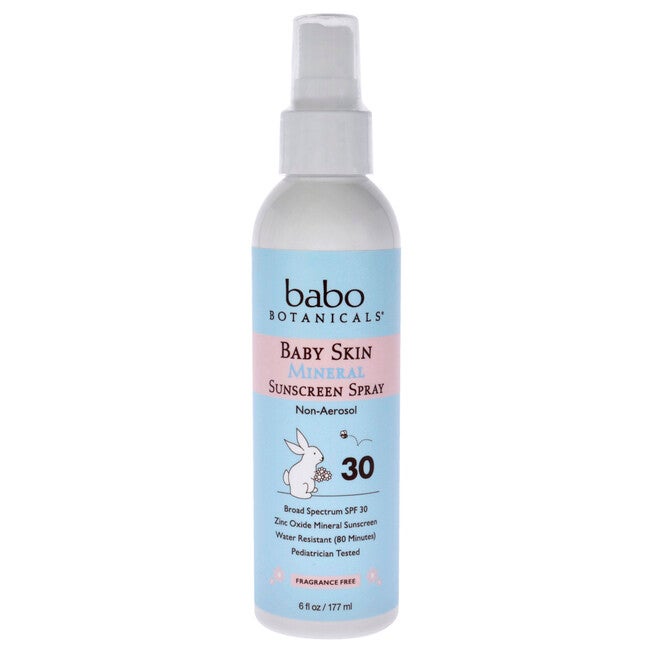 Baby Skin Mineral Sunscreen Spray SPF 30 by Babo Botanicals for Unisex - 6 oz Spray, NA, hi-res image number null