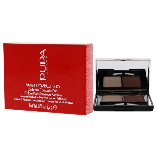 Vamp! Compact Duo Eyeshadow - 005 Milk Chocolate by Pupa Milano for Women - 0.078 oz Eye Shadow, See Description, alternate image number 3