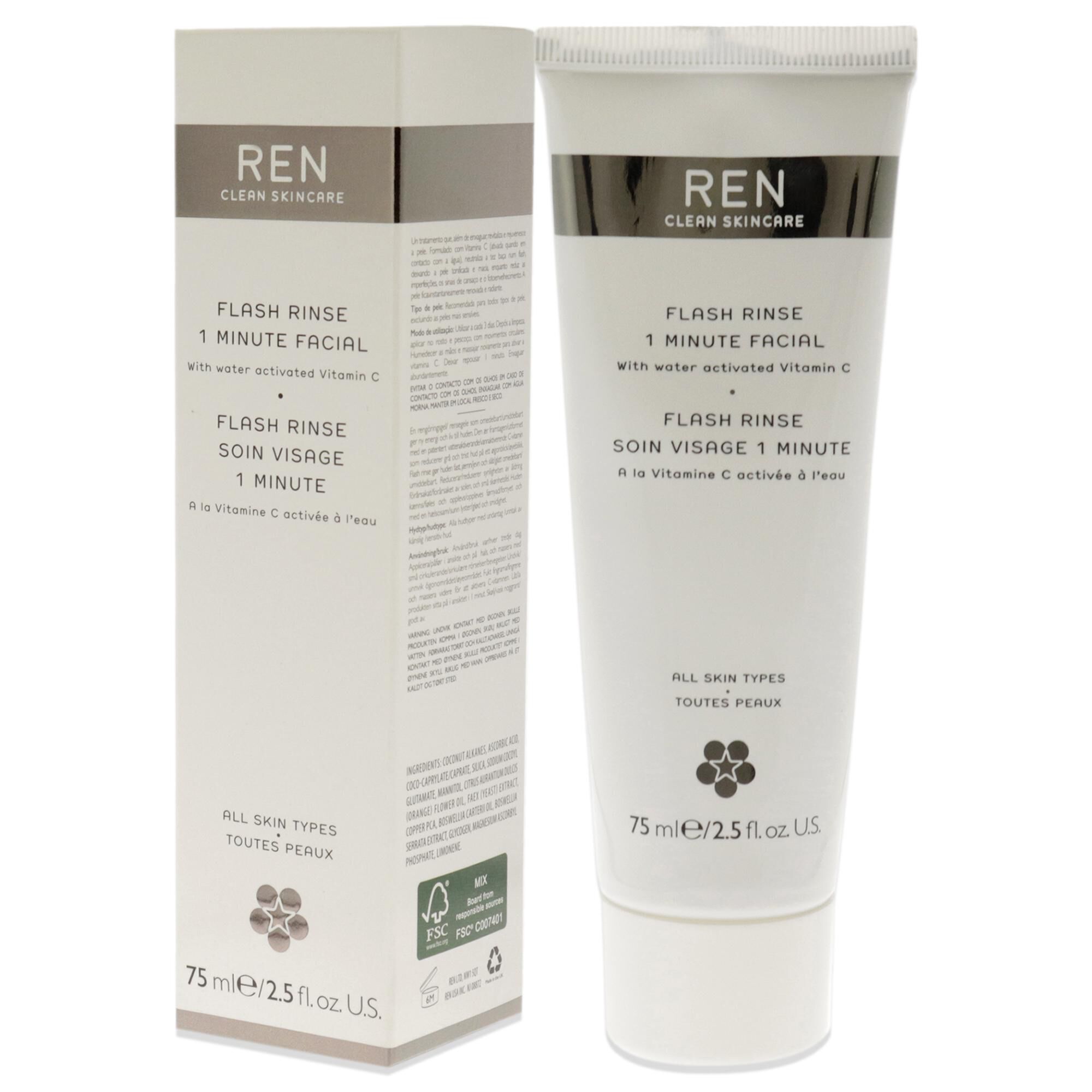 Flash Rinse 1 Minute Facial by REN for Unisex - 2.5 oz Rinse, See Description, alternate image number 3