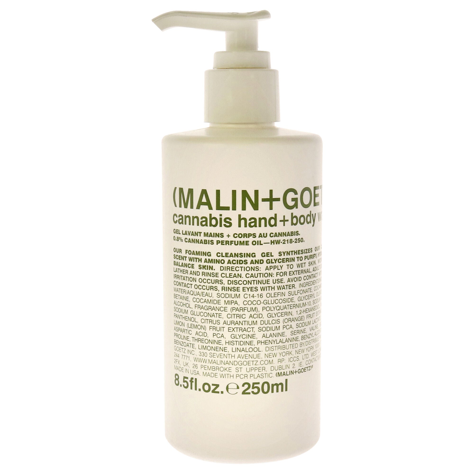 Cannabis Hand and Body Wash by Malin + Goetz for Unisex - 8.5 oz Body Wash, See Description, hi-res image number 0