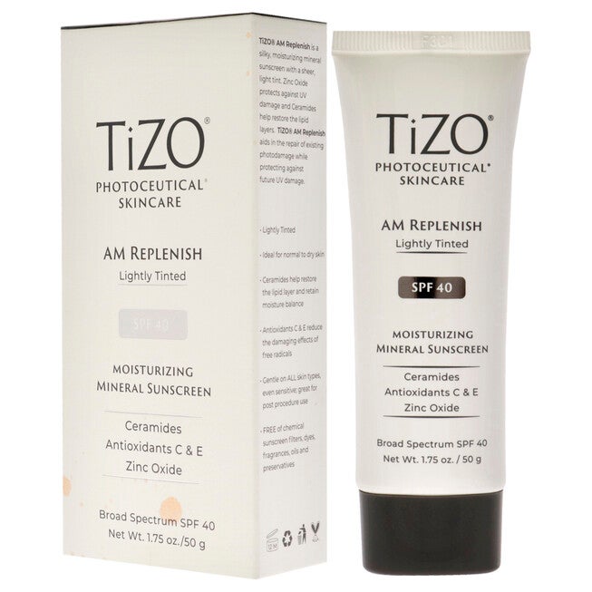 Photoceutical AM Replenish SPF 40 - Lightly Tinted by Tizo for Unisex - 1.75 oz Sunscreen, NA, alternate image number null