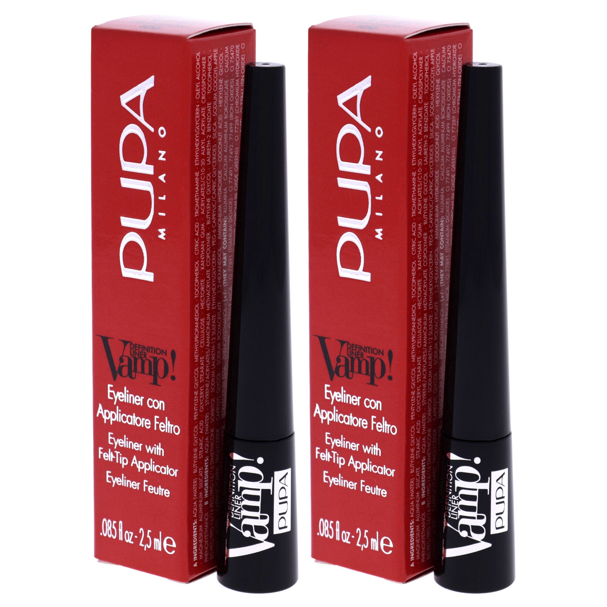 Vamp! Definition Liner - 100 Extra Black by Pupa Milano for Women - 0.85 oz Eyeliner - Pack of 2, , alternate image number 7