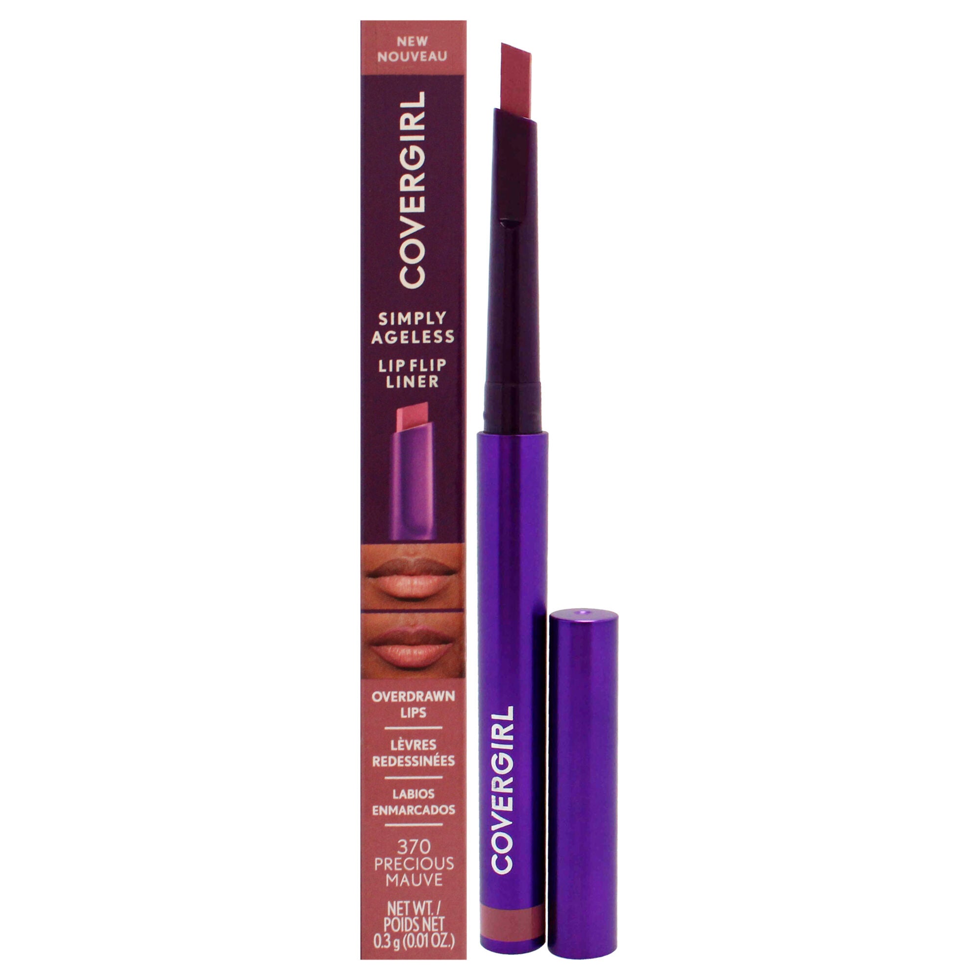 Simply Ageless Lip Flip Liner - 370 Precious Mauve by CoverGirl for Women - 0.01 oz Lip Liner, See Description, hi-res image number 0