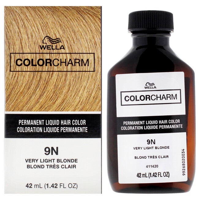 Color Charm Permanent Liquid Hair Color - 9N Very Light Blonde by Wella for Unisex - 1.42 oz Hair Color, NA, hi-res image number null