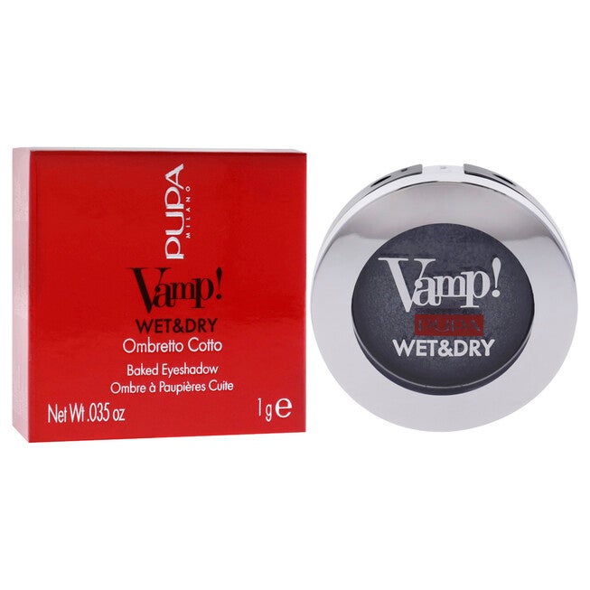 Vamp! Wet and Dry Baked Eyeshadow - 305 Anthracite Grey by Pupa Milano for Women - 0.035 oz Eye Shadow, NA, alternate image number null