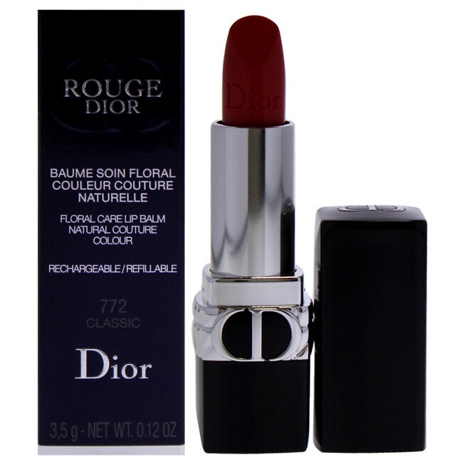 Rouge Dior Floral Care Lip Balm Satin - 772 Classic by Christian Dior for Women - 0.12 oz Lip Balm (Refillable), NA, hi-res image number null