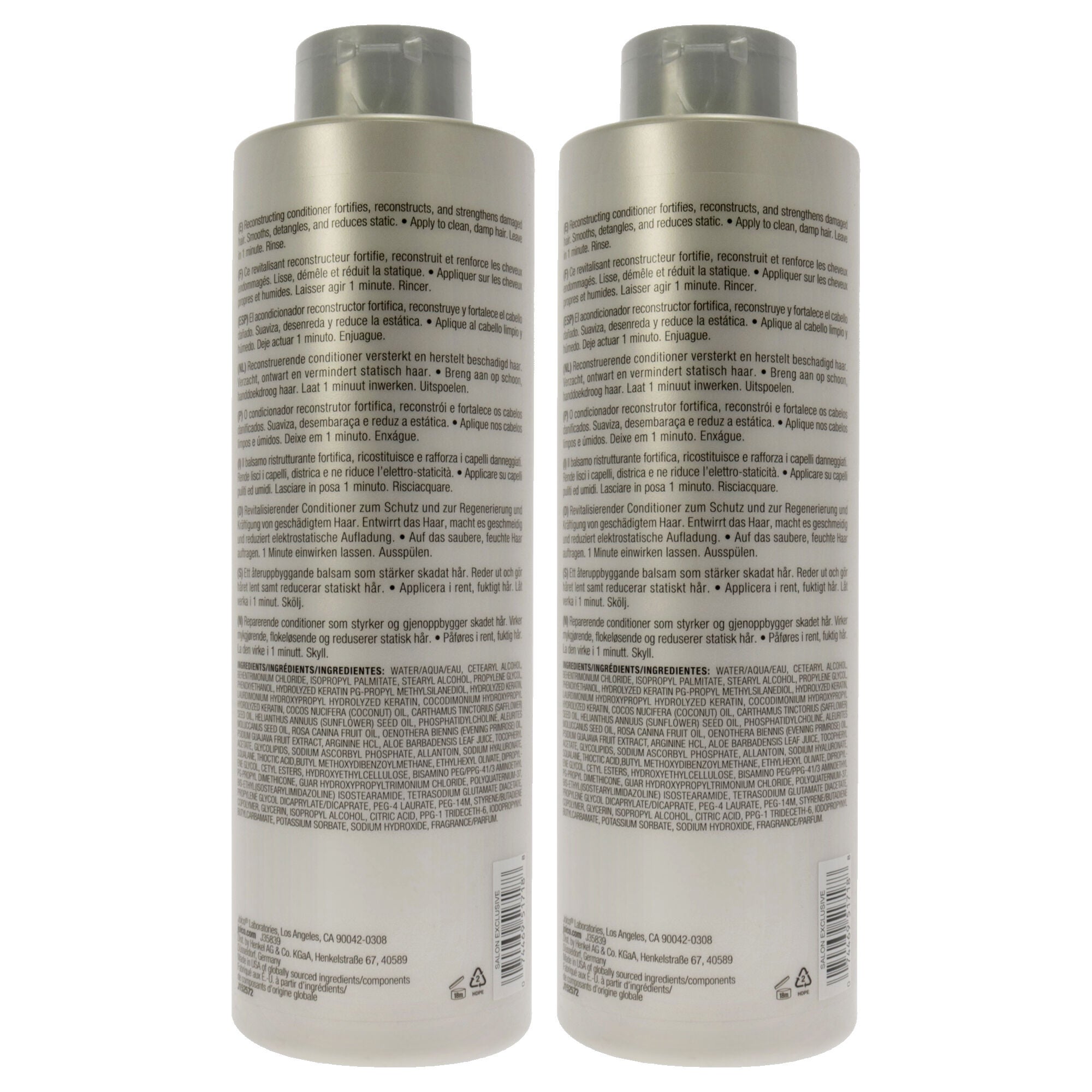 K-Pak Conditioner To Repair Damage Revitalisant by Joico for Unisex - 33.8 oz Conditioner - Pack of 2, White, alternate image number 1