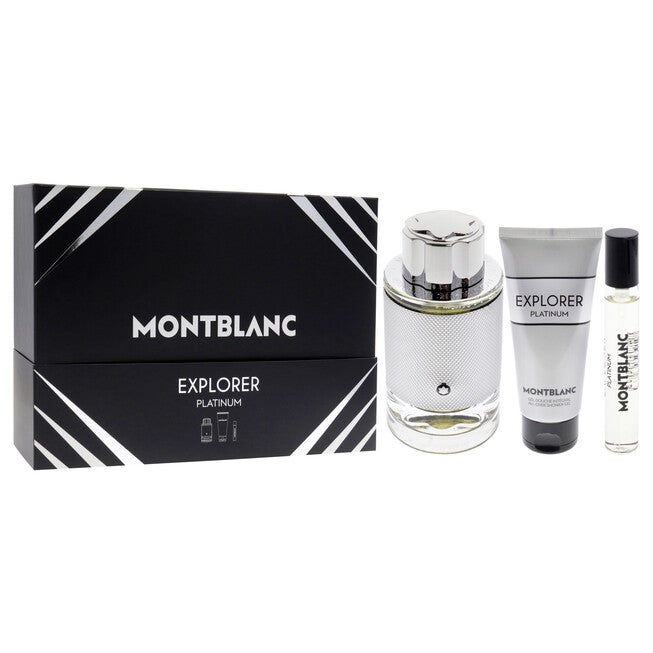 Explorer Platinum by Mont Blanc for Men - 3 Pc Gift Set 3.3oz EDP Spray, 0.25oz EDP Spray, 3.3oz Shower Gel, NA, alternate image number null