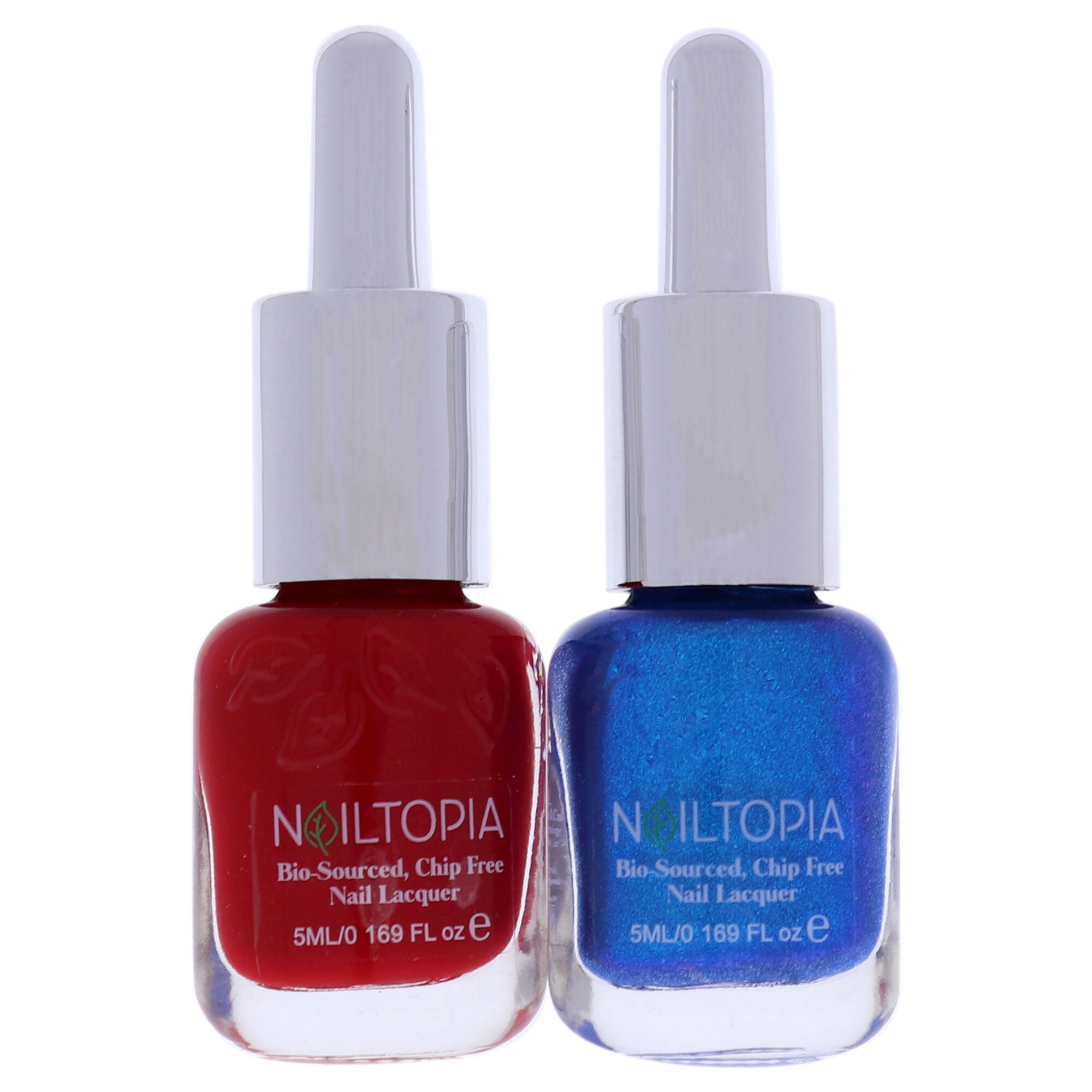 Bio-Sourced Chip Free Nail Lacquer Kit - Good Night Blue by Nailtopia for Women - 2 Pc 0.17oz Good Night Kiss, 0.17oz The Deep Blue, See Description, alternate image number 4
