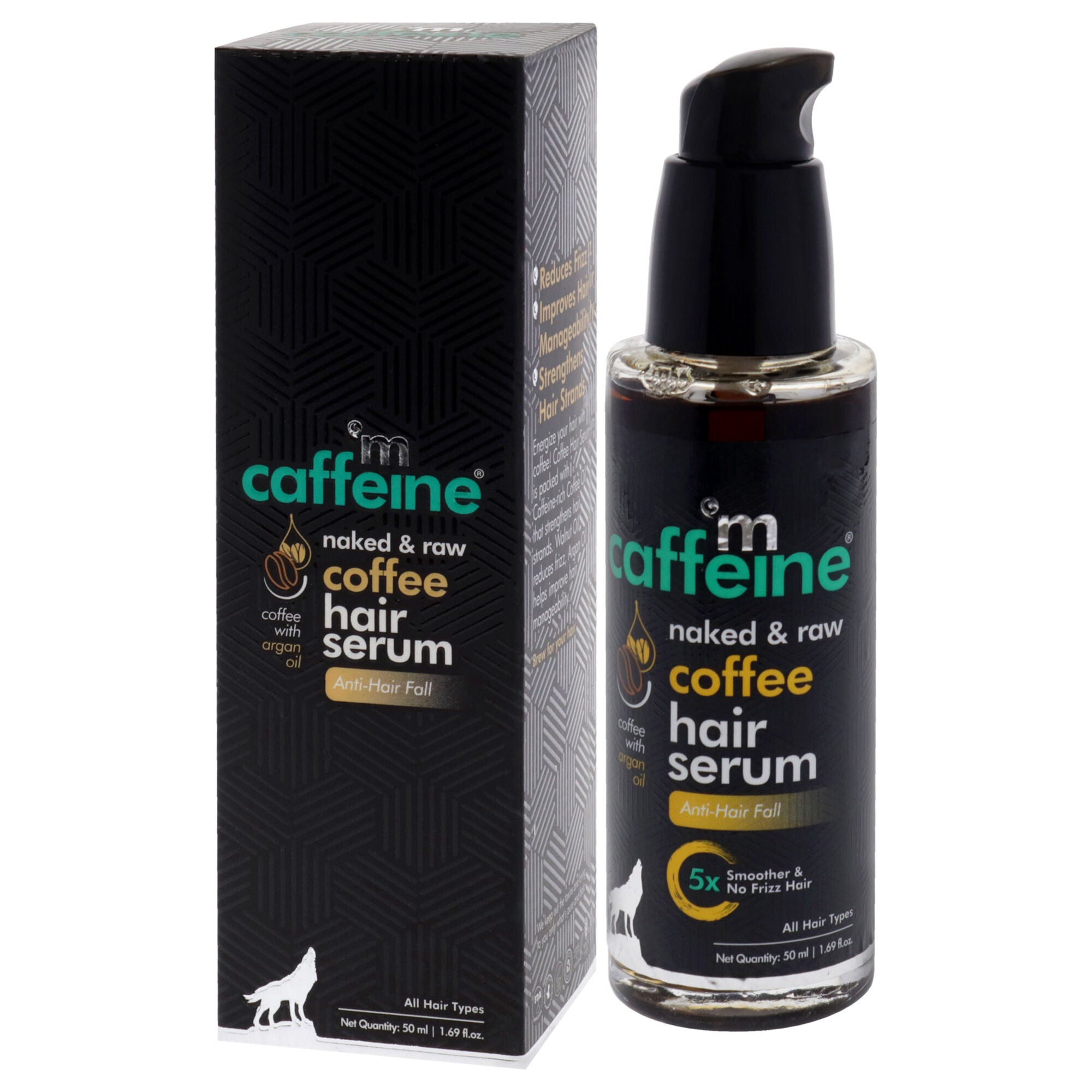 Naked and Raw Coffee Hair Serum - Argan Oil by mCaffeine for Unisex - 1.69 oz Serum, See Description, alternate image number 3