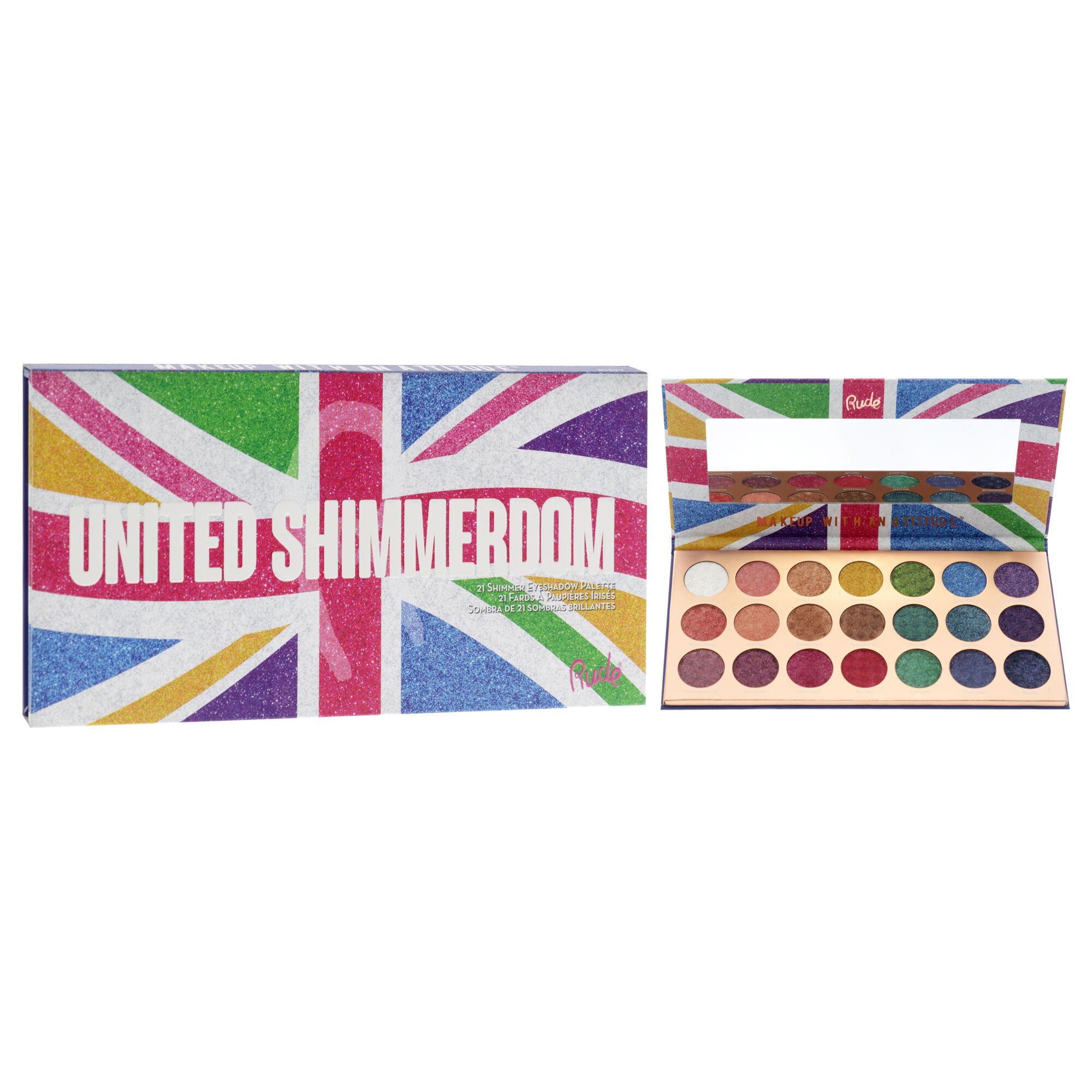 United Shimmerdom Eyeshadow Palette - 21 Shimmer for Women - 0.88 oz Eye Shadow, See Description, alternate image number 2