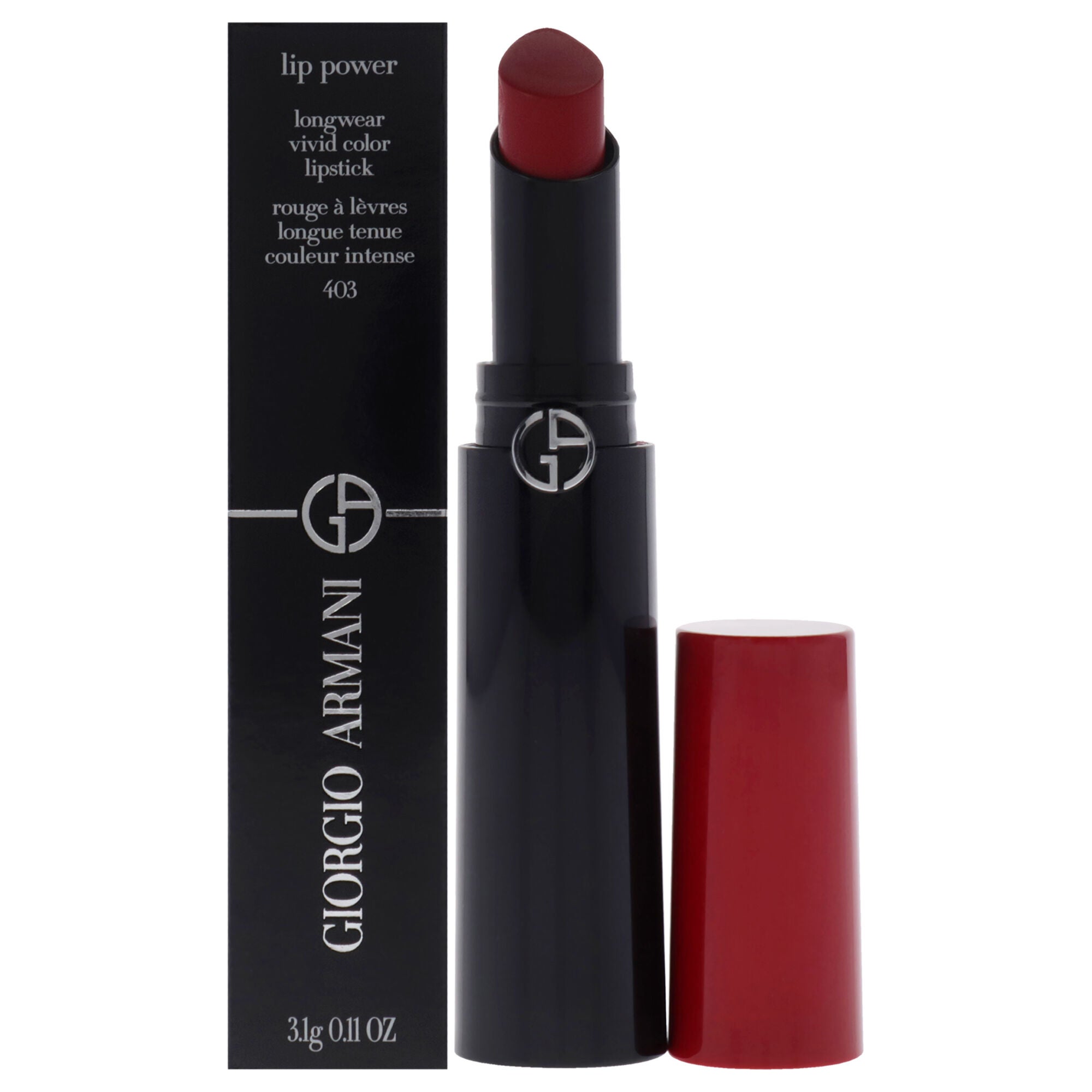 Lip Power Longwear Vivid Color Lipstick - 403 Fighter by Giorgio Armani for Women - 0.11 oz Lipstick, See Description, hi-res image number 0