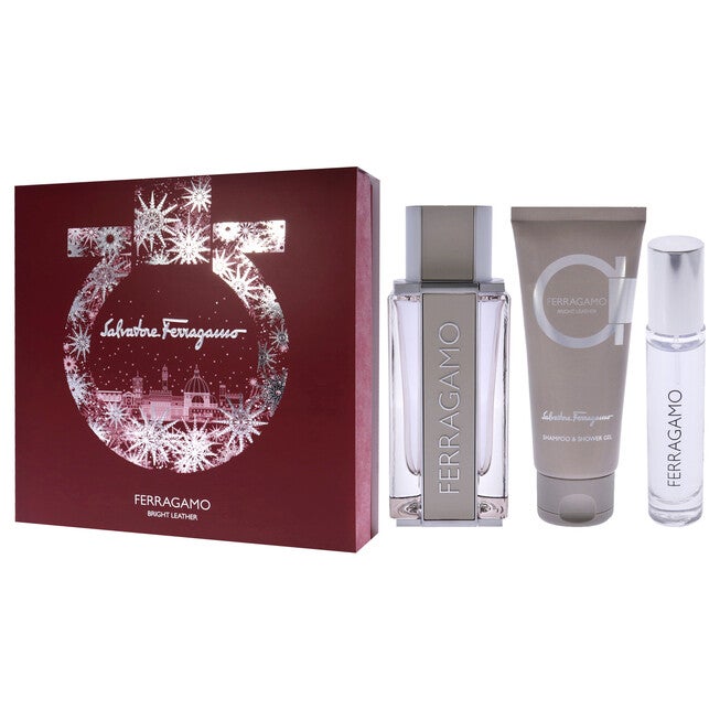 Bright Leather by Salvatore Ferragamo for Men - 3 Pc Gift Set 3.4oz EDT Spray, 0.34oz EDT Spray, 3.4oz Shower Gel, , alternate image number 8