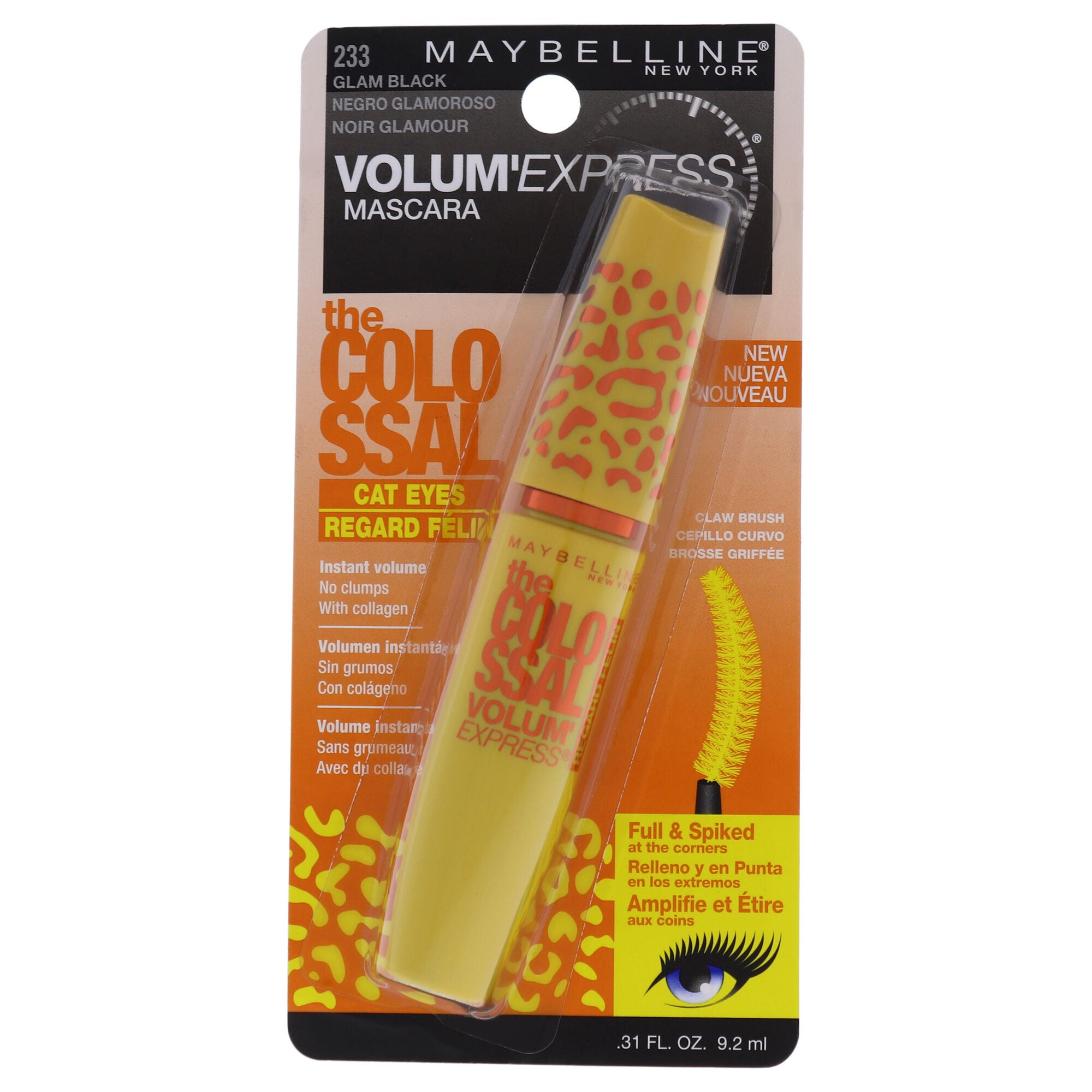 The Colossal VolumExpress Cat Eyes Mascara - 233 Glam Black by Maybelline for Women - 0.31 oz Mascara, See Description, hi-res image number 0