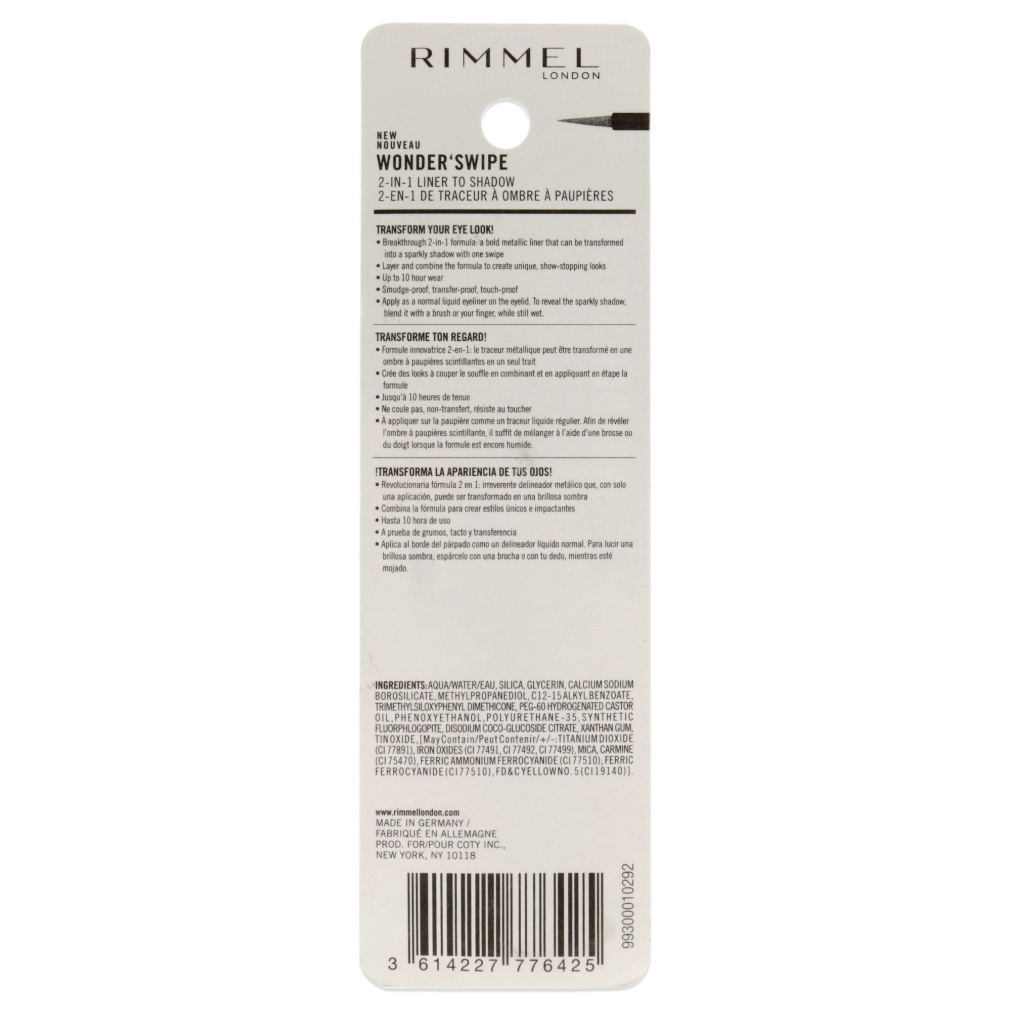 Wonder Swipe 2-in-1 Liner to Shadow - 002 Instafamous by Rimmel London for Women - 0.058 oz Eyeliner, See Description, alternate image number 2